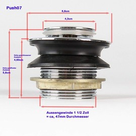 Soytich Push Up Drain Valve, Pop Basin, Click Clack Push7