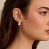 STAYLOVE Small Chunky Gold Hoops Teardrop Huggie Earrings Hypoallergenic 14k