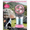 WESTTREE Portable Misting Fan with Large Battery Fan-Rechargeable Outdoor Misting