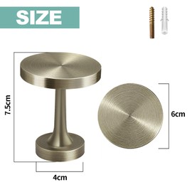 KOLAKO Curtain Holdbacks, Metal Curtain Tie Backs Hooks Antique Brass Modern Decoative Wall Mount Window Drapery Holders Hanger, Curtain Hold Backs Pair (Round Medallion)