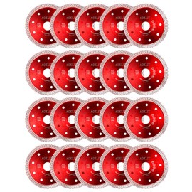 AOKLIT 20 Pcs 4.5" Diamond Saw Blade, Super Thin Tile Saw Blade, Diamond Blade for Angle Grinder Cutting Porcelain Tile Granite Marbles