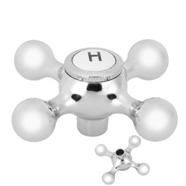 Faucet Handle, Copper Shower and Sink Faucet Handle Cross Faucet Handle Replacement Shower Faucet Handle for Shower Bathroom Sink