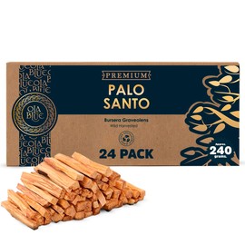 OLA BLUE Palo Santo Smudging Sticks (Approx 240 Grams|8 Oz) from Peru -100% Natural Incense, Premium High Resin for Spiritual Cleansing-Substantially Hand-Picked Ethically Wild Harvested-Sustainable Packaging