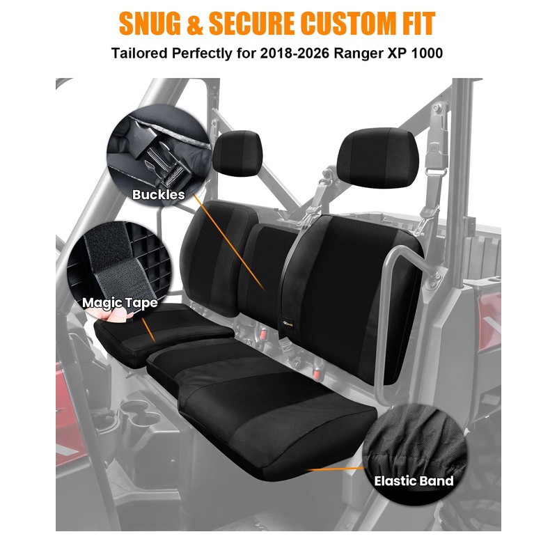 MDPROMCP Ranger XP 1000 Seat Cover, Split Back Ranger Seat