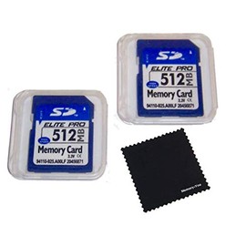 2 Pack 512mb Memory Cards Compatible with 512 MB SD Cards, 2 Pack Memory Cards and Cases w/Built to Last! Microfiber Cloth, Compatible with All SD Devices