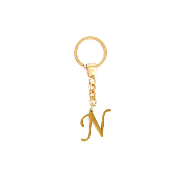 [Noelmarket] Initial Key Holder, Alphabet Charm, Simple, Thoughtful, N