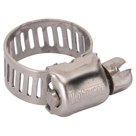 Rocky Mountain Goods Heavy Duty 1/4" Stainless Steel Micro Hose Clamp - Clamp Range is 7/32" - 5/8" - (#2) - 5/16" Band Width - Worm Drive Hose Clamp - Stainless Steel Screw