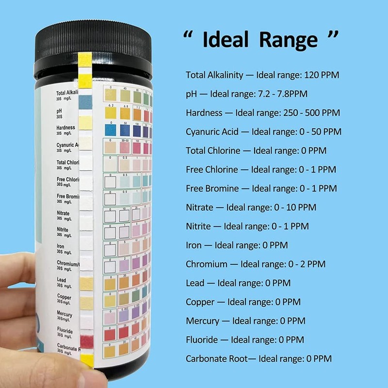 100PCS 16 in 1 Water Test Kits Drinking Water Testing