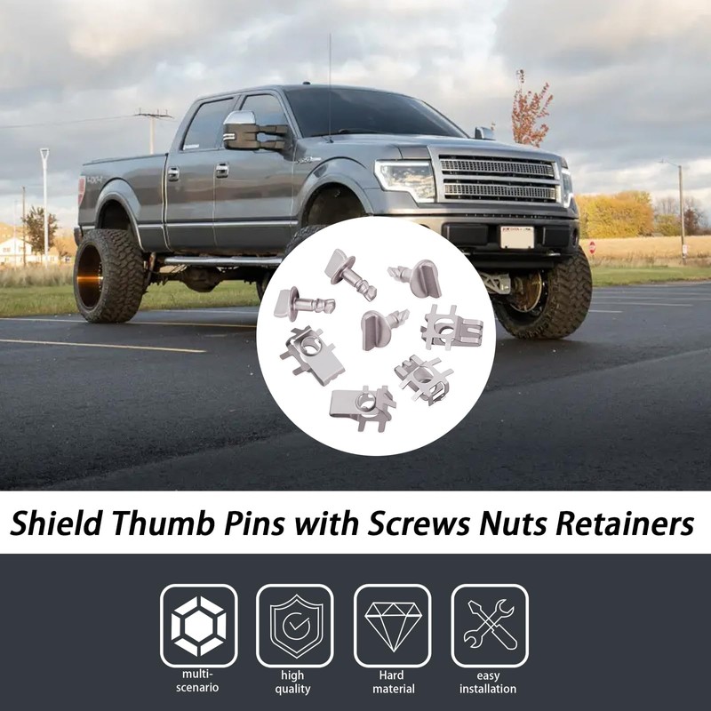 Ciuouient 4 Pair Engine Cover Retainers and Shield Thumb Pins