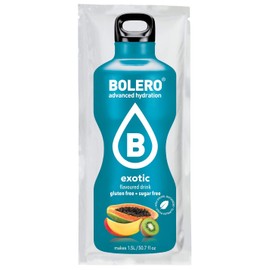 Bolero Advanced Hydration Classic Sachets, Sugar-Free Water-Flavoring Packets, Convenient Calorie-Free Drink-Mix Powder Packets, Exotic, Pack of 12