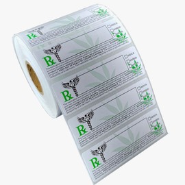 FirstZi 1000 Count CA Universal Self Adhesive Safety Label California RX Label Medical Compliant Warning Sticker Paper - 3"x1"