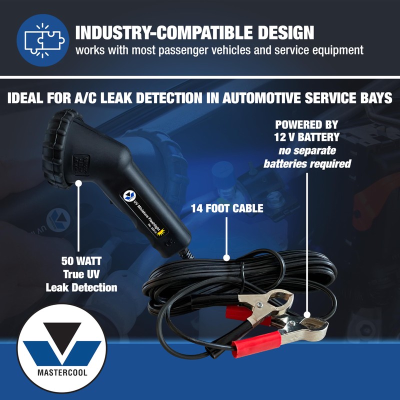 Mastercool 53312 UV Leak Detection Flashlight – 12V / 50W