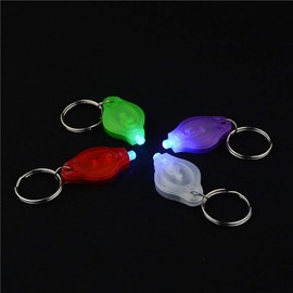 2/5 Pack Mini LED Flashlight UV Money Checker Keychain Key Ring Light Torch LED Money Detector Light, 7 Colors