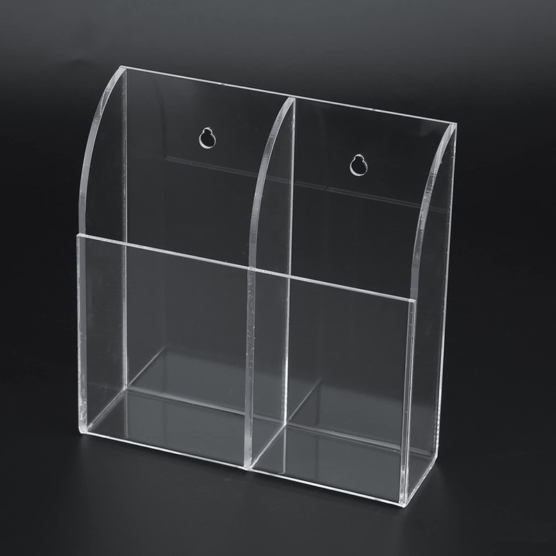 Nikou Transparent Acrylic Remote Control Storage Box Wall Hanging Makeup