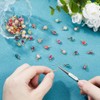SUPERFINDINGS 60Pcs 10 Colors Natural Stone Pendants Round Pendants Quartz