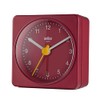 Braun Classic Analogue Quartz Travel Alarm Clock in Red/Handy/Quiet Precision