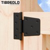 TIBEGOLD 3-1/2 Inch Heavy Duty Gate Hinges, Black Iron Barn
