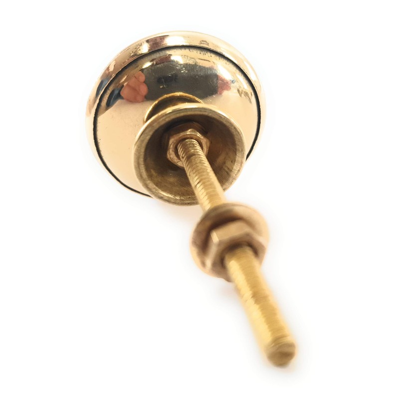 French Furniture Fittings Set of 6 Brass Knobs Kitchen Cabinet