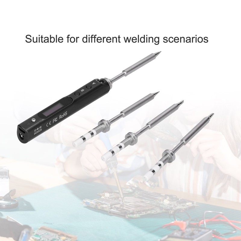 Electric Soldering Iron Kit Welding Supplies with Power Adapter SQ‑001