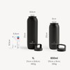 Waterdrop® All Purpose Thermos Flask, 1 Litre, Insulated Stainless Steel