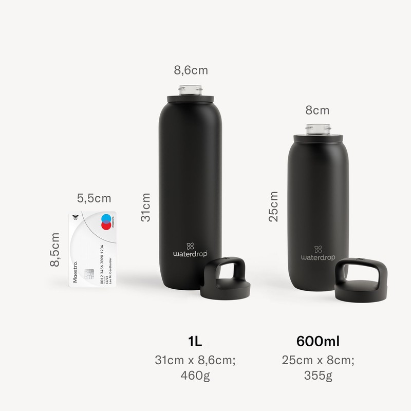 Waterdrop® All Purpose Thermos Flask, 1 Litre, Insulated Stainless Steel