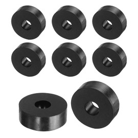 QUARKZMAN Pack of 8 Rubber Spacers, 30 mm Outer Diameter, 10 mm Inner Diameter, 10 mm Height, Round Antivibration Spacer, Rubber Bushings, Grommets, Thick Rubber Discs for Home and Car Accessories