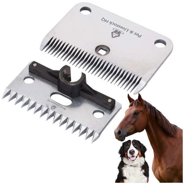 Pet & Livestock HQ Replacement Dog Clipper Blades 380W Electric Shaver, Trimmers and Oster Precision Horse Grooming Shears - Thick Matted Hair & Coats - Detachable, Honed, Professional Fur Shaving