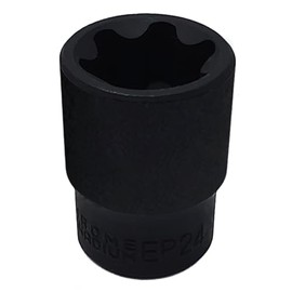 JEUCLEL EP Socket EP24, 1/2” drive Female External E-Torx Plus Socket, High Deformation Prevention Puller Tool