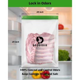 Odor Proof Storage Bags - 28ｘ20 Inch Double Seal Odor Barrier Storage Bags for Backpacking, Camping and Household, Lock in Odors Keep Contents Fresh and Waterproof, Reusable Odor Proof Bags (2 Pack)