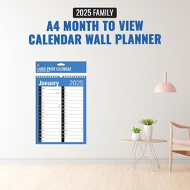 2024 Calendar,Planners & Personal Organisers, Wall Planners,Holidays and Notable Dates,Wall Planner Spiral Bound for Home Business Office School (A4 Month To View)