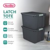 Sterilite 6 Pack 20 Gallon Latch Tote, Stackable Plastic Storage