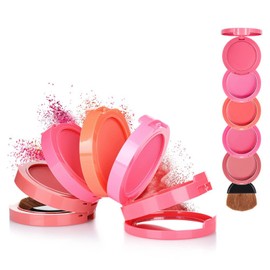 Meao Multi-layer 5 Colour Makeup Compact Make up Contour Face Bronzing Foundation Correcting Pressed Powder Facial Base Contouring Beauty Cosmetics Bronzer Palette