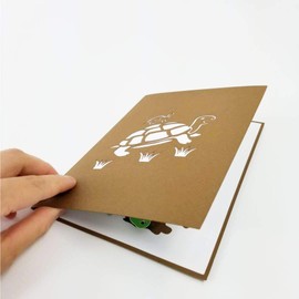 Turtle Theme 3D Pop Up Greeting Card - Mother's Day Card, Thank You Mom Card, Father's Day Card, Thank You Dad Card | Pop Card Express (Turtles Pop Up Card)
