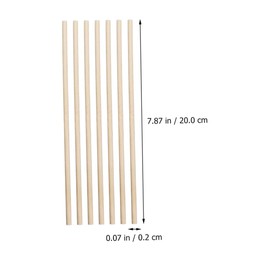 NUOBESTY 2mm Diameter Kids Craft Supplies 200pcs Wooden Dowel Rods for DIY Projects