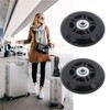 Joyangy 75 x 24mm Luggage Wheels Replacement, 2Pcs Rubber Suitcase