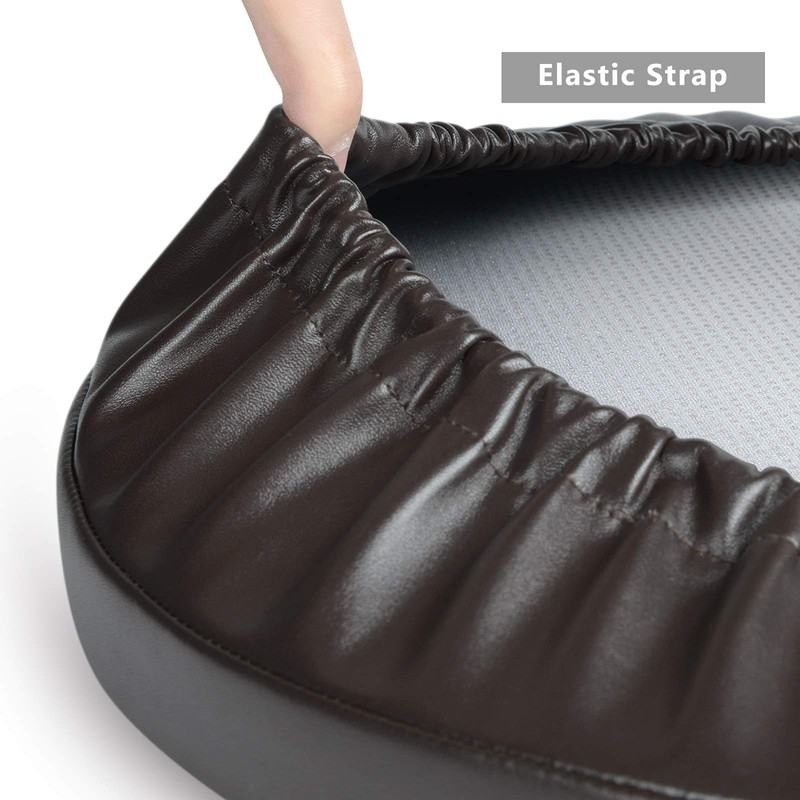 Shinnwa Bar Stool Covers Round, Waterproof Leather Bar Stool Cushions