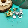 120Pcs 12mm Blank Bezel Earrings Setting,Earrings Wire Hooks Stud Earring