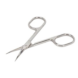 Tijeras para Recortar Cutículas, Tijeras para Herramientas de Uñas de Acero Inoxidable para Manicuristas con Remaches Fijos, Diseño de Boquilla Curva 