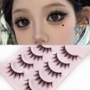FANGCUU False Eyelashes, 5 Pairs, For Upper Eyelids, Natural Cluster
