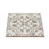 12x12 Flora Gray White Encaustic Ceramic Tile (one Piece)