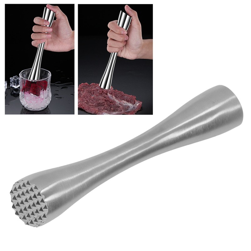 Stainless Steel Cocktail Muddler Food Grade Ergonomic One Piece Forging