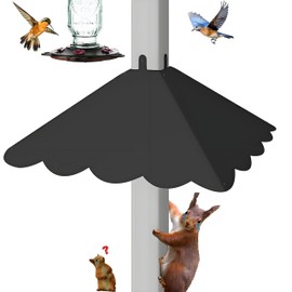 Metal Squirrel Baffle for 4x4 Post, Outside Wooden Pole Mount Squirrel Baffle for Bird Feeder Pole, 17 Inch Baffle for Bird Feeder Pole, Squirrel Stopper Guard to Deter Squirrels,Wavy