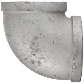 Anvil 8700124152, Malleable Iron Pipe Fitting, 90 Degree Elbow, 1/2" NPT Female, Galvanized Finish