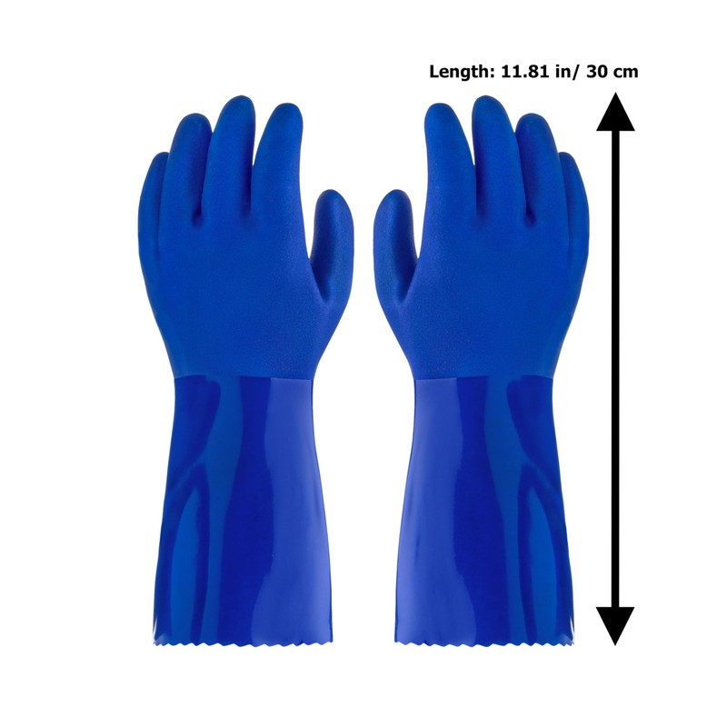 kitchen-star Ultimate Rubber Household PVC Gloves with Comfortable Cotton Lined,