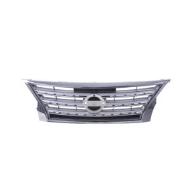 Perfit Liner Chrome Grille w/Silver Insert Fit 13 14 15 Nissan Sentra FE+S FE+SV SL SV 1.8L