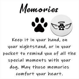 CENWA Loss of a Dog Pocket Token Sympathy Gift Loss of Pet Pocket Toke Remembrance Gift Condolence Gift, metal, no gemstone