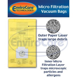 EnviroCare Replacement Vacuum Bags made to fit Kenmore Canister Type C or Q 50555, 50558, 50557 and Panasonic Type C-5 Vacuums, 9 pack