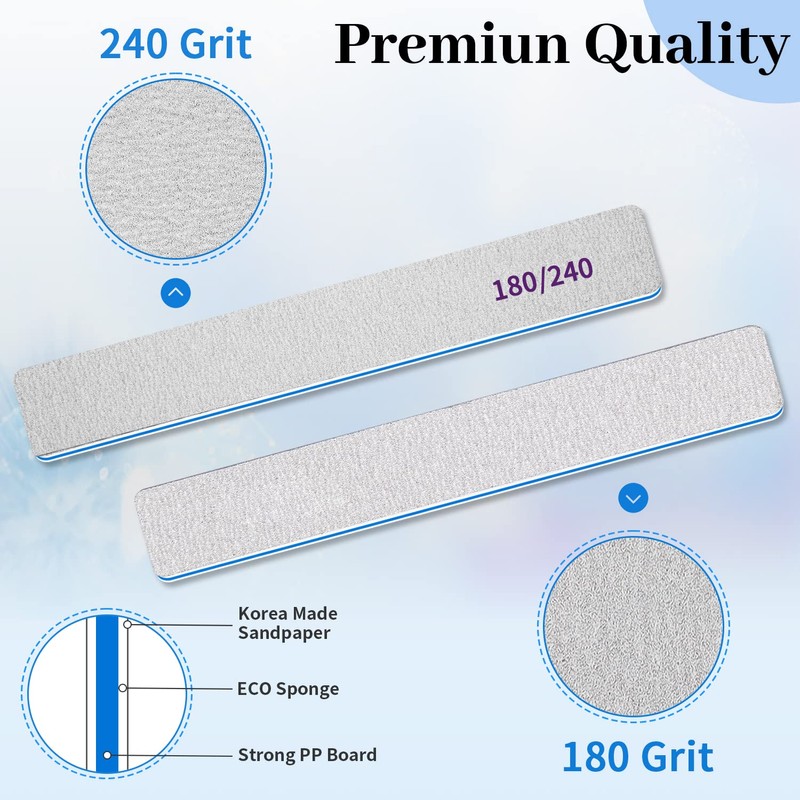 Nail Files for Natural and False Nails or Thick Nails