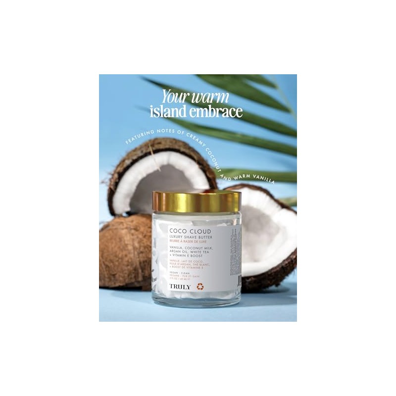 Truly Crema de afeitar Beauty Coco Cloud para mujeres con