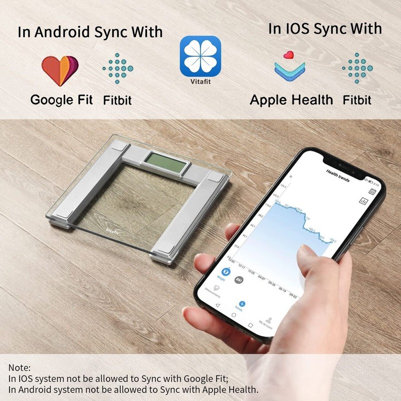 Vitafit 550lb Extra-High Capacity Digital Bathroom Scale for Body Weight